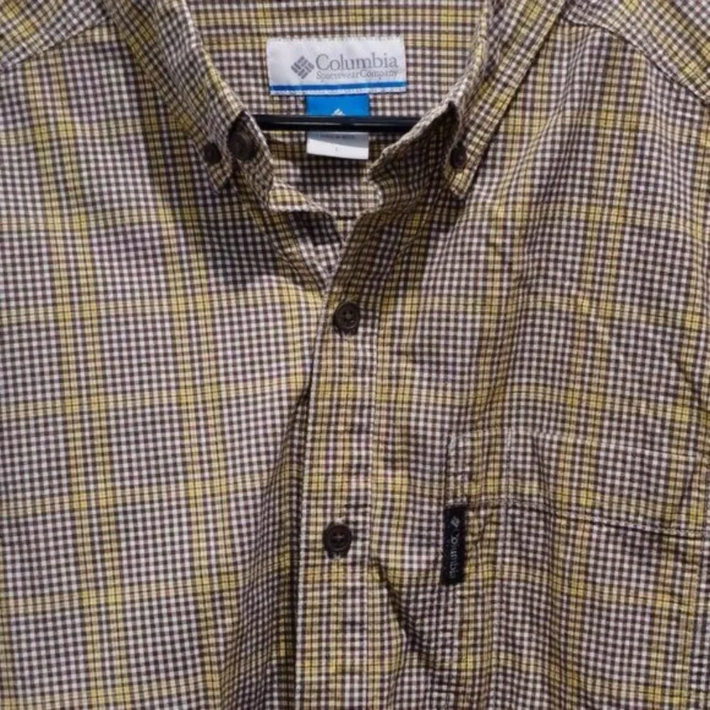 Columbia Men's Plaid Long Sleeve Shirt | Size L | Rugged Comfort Meets Everyday - Picture 4 of 13